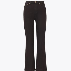Tory Burch Boot Cut Denim Pants in Black